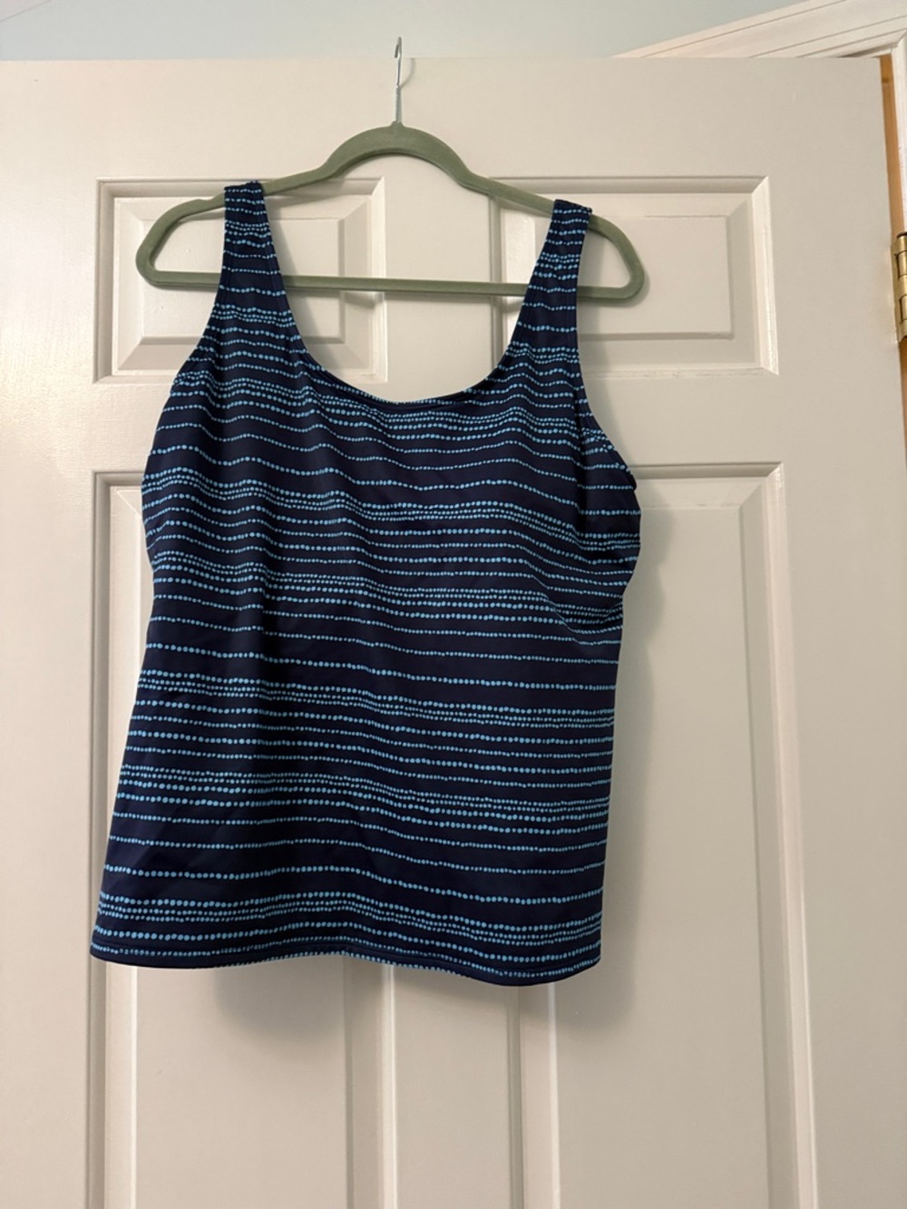 Navy & Light Blue Striped Tankini